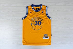 Maillot De Basket Golden State Warriors Stephen Curry 30 Tissus Sportif Fans Edition Retro Jaune